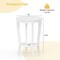 Costway 2-Tier End Table 18'' Round Compact Sofa Side Nightstand with Storage Shelf Espresso/White
